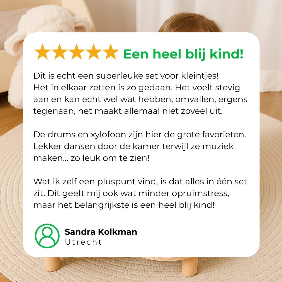 Montessori-musikbord i trä – allt-i-ett-set med musikinstrument för barn