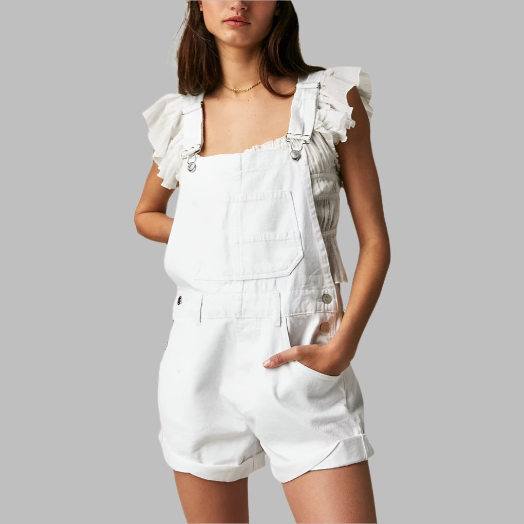 Ærmeløs denim jumpsuit casual chic