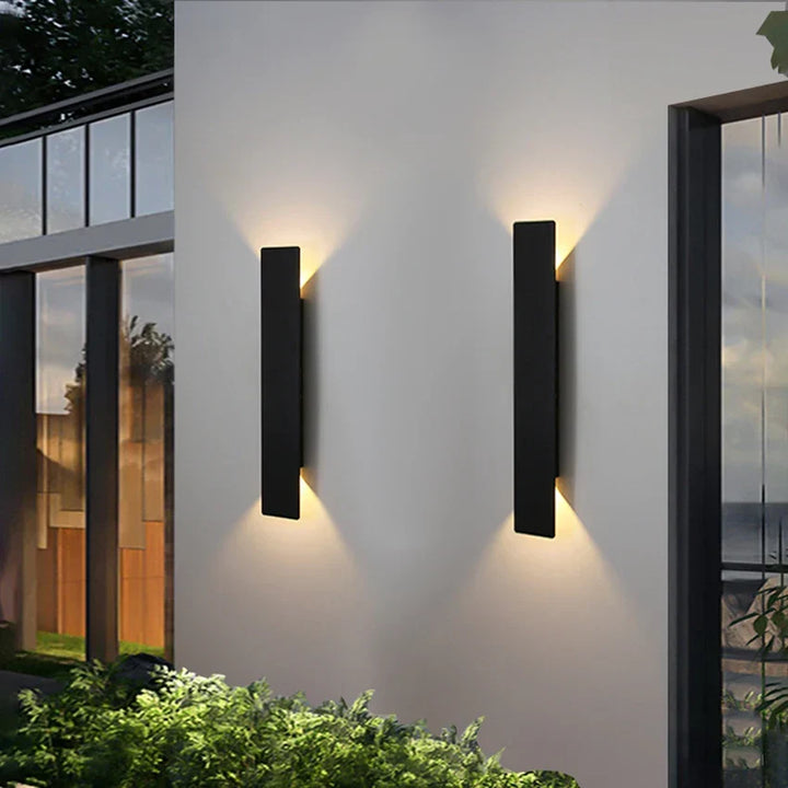 Modern utomhuslampa – LED-vägglampa upp/ner, vattentät, vertikal design