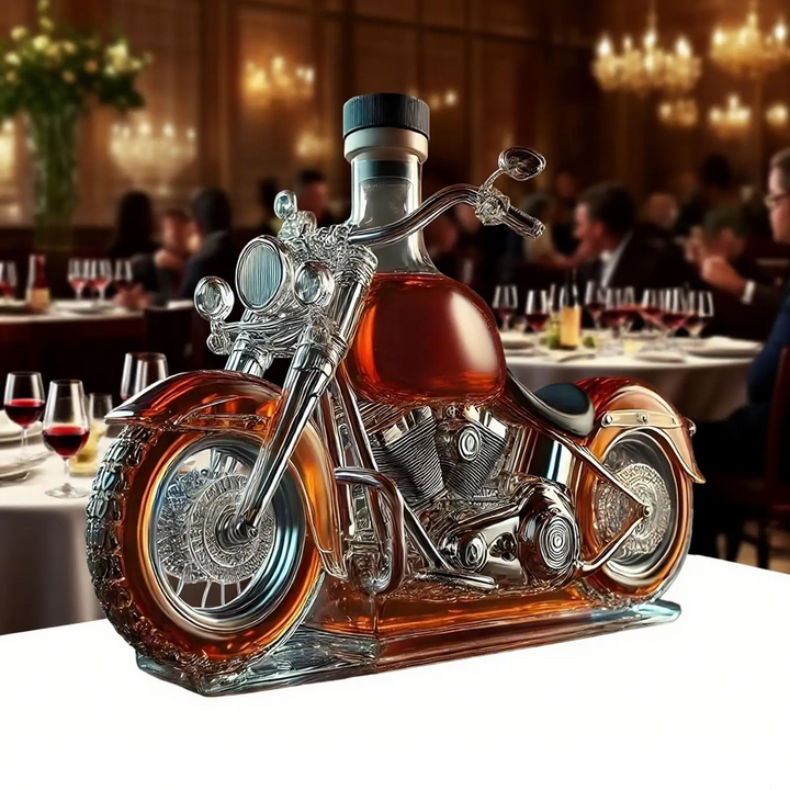 Whiskeykaraff i form av en Harley-motorcykel för hembaren