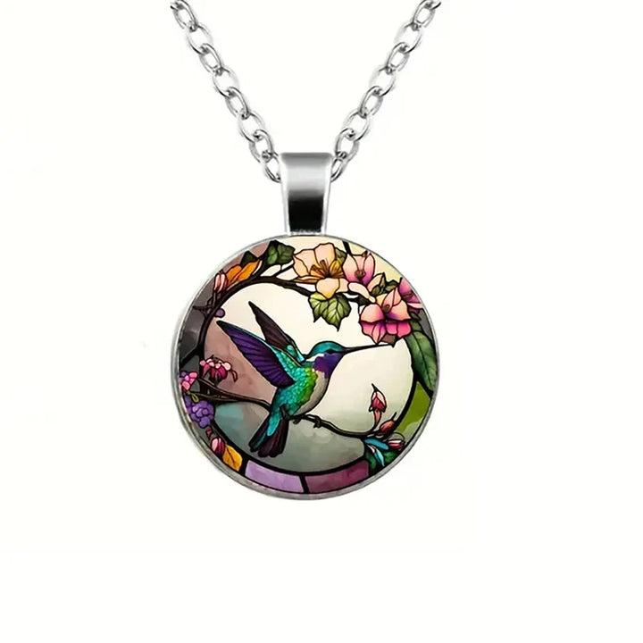 Kolibri Glaskupol Hänge Halsband