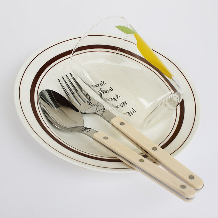 Bestickset i rostfritt stål med 24 delar och graverad design – BistroLine