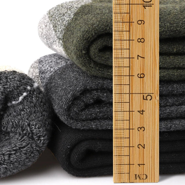 Merinoullstrumpor för herr | Termiska vinterstrumpor | 3-pack | Frotteinsida & medellång