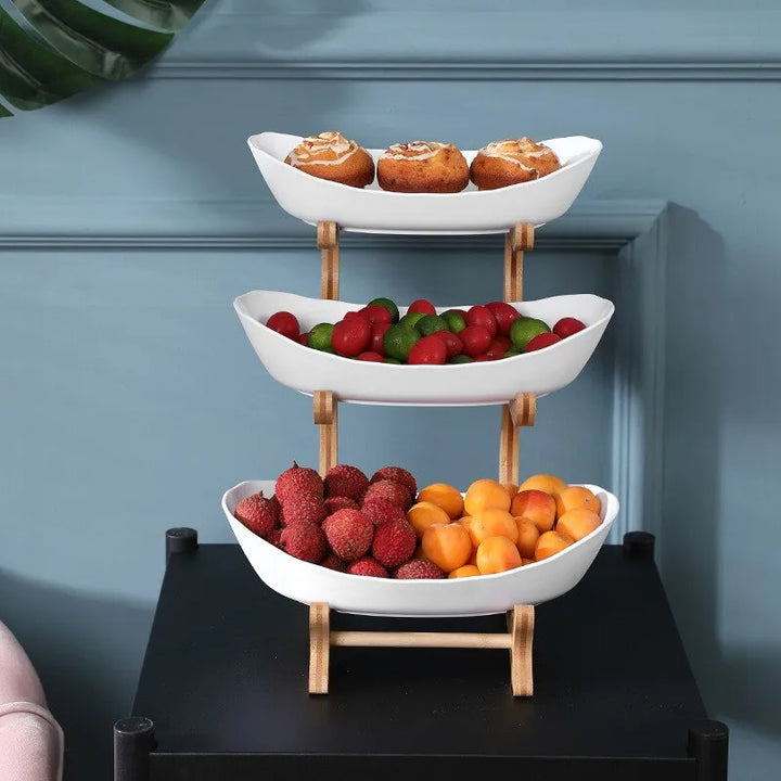 FruitTriad | Fruktskål i plast med tre nivåer
