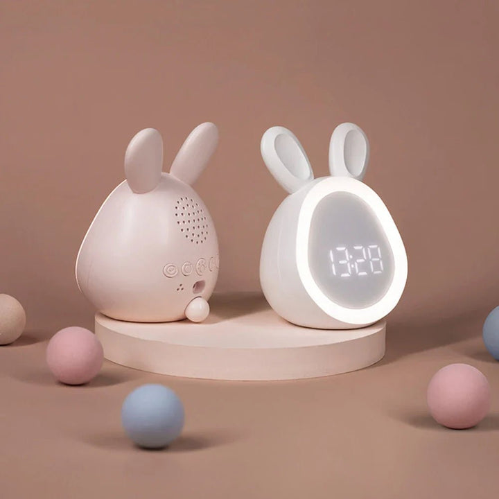 Väckarklocka för barn i kaninform med LED-nattlampa - BunniGlow