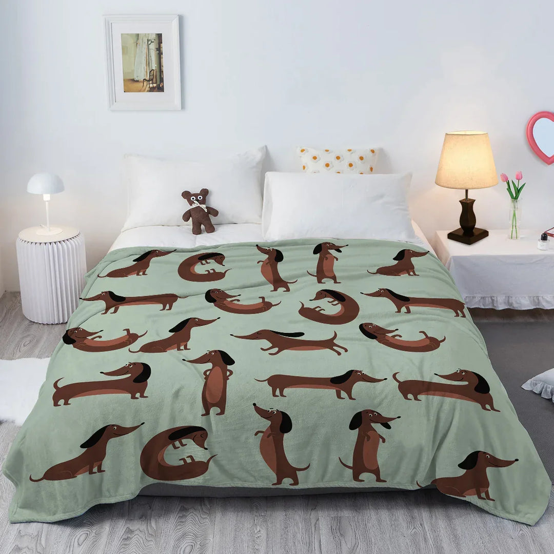 DoxiDream fleecefilt | mjuk flanell | tax-tryck | soffa & säng
