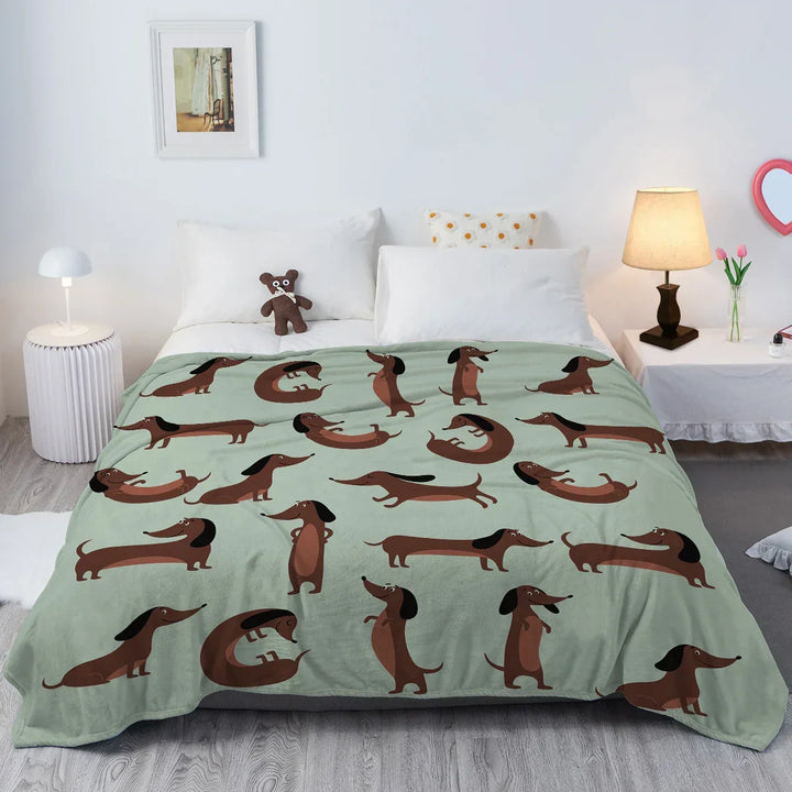 DoxiDream fleecefilt | mjuk flanell | tax-tryck | soffa & säng