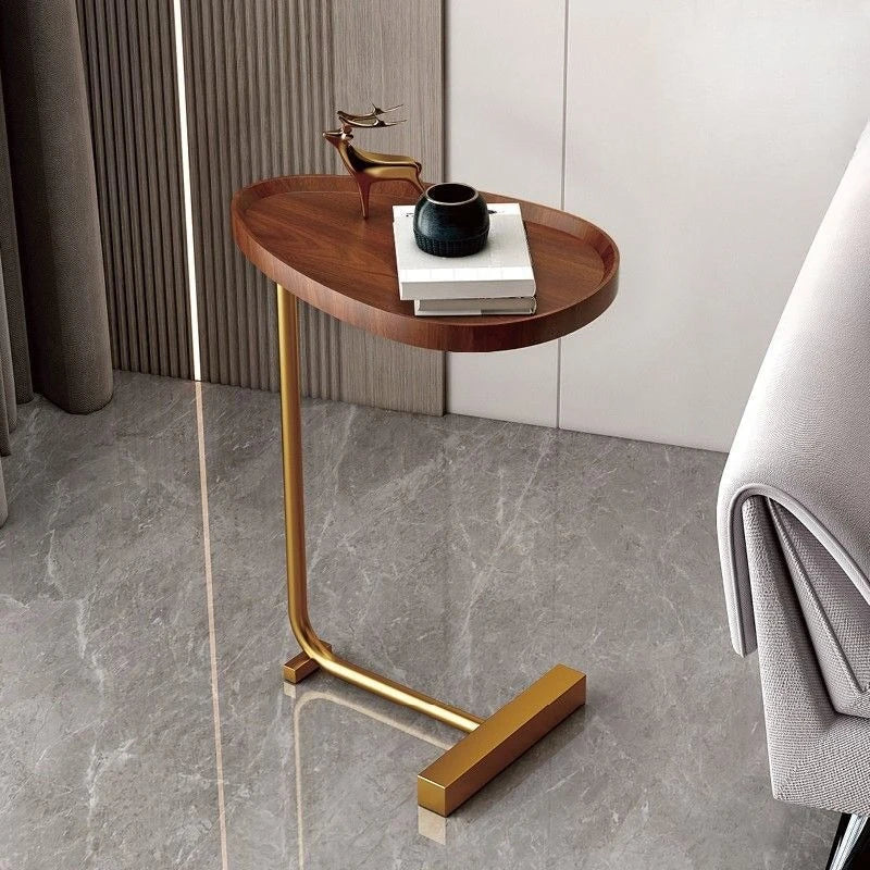 Nirethia – Flyttbart C-format bord, perfekt för soffa eller säng