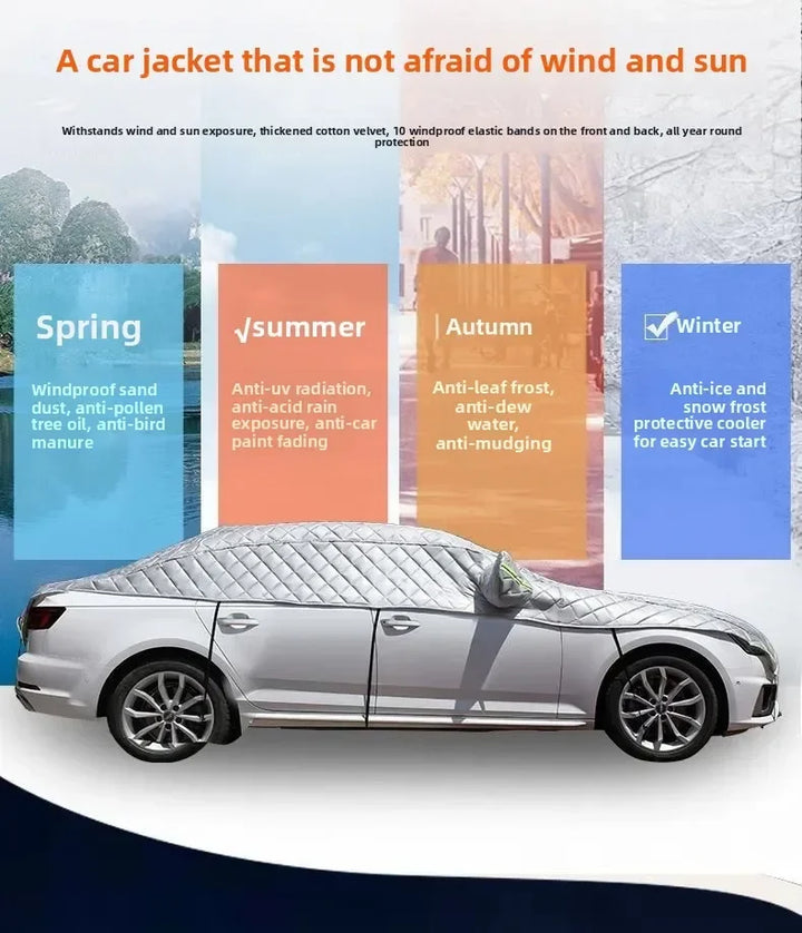 AutoProtect biltäcke | Vattentät &amp; UV-beständig | Årligt skydd mot sol, snö &amp; hagel