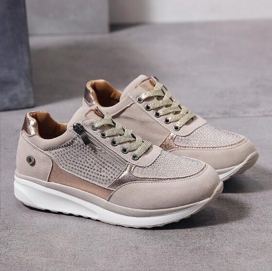 Ortopædiske Åndbare Sneakers med Lynlås