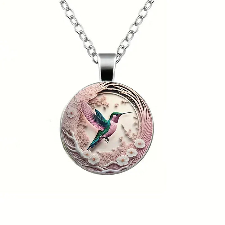 Kolibri Glaskupol Hänge Halsband