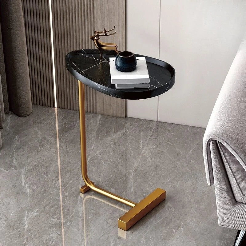 Nirethia – Flyttbart C-format bord, perfekt för soffa eller säng