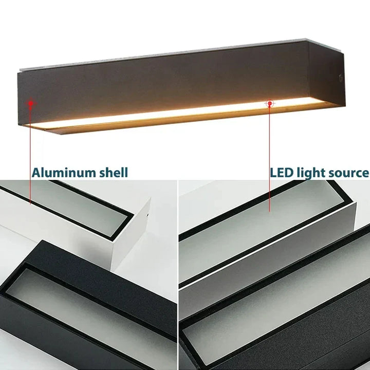 Solavella solcellsdriven väggarmatur | 16 LED | Superljus och vattentät | För trädgård, balkong och husvägg | Varmvitt och kallvitt