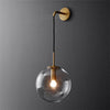 GlacioGlow vägglampa i glas, retrostil | Elegant sängbordslampa för varm stämningsbelysning