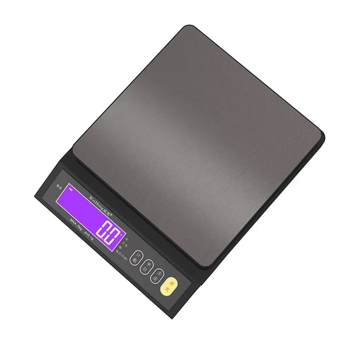 Elektronisk digital köksvåg 5 kg/0,1 g och 10 kg/1 g, LCD-skärm, helt vattentätt verktyg i rostfritt stål för matlagning