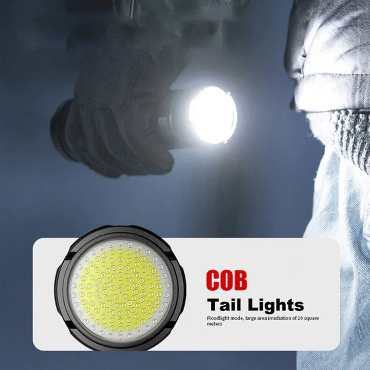 Uppladdningsbar LED-ficklampa på 10000 lumen – Striker