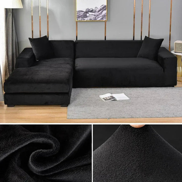 Sofföverdrag i stretchsammet med lyxig finish – Sofina