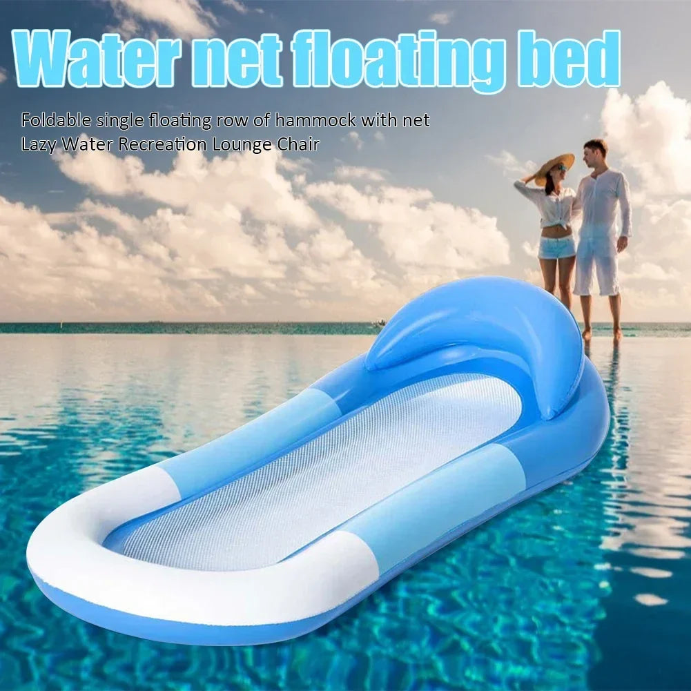 Lyxig uppblåsbar vattenhammock – Bekväm flytande säng för pool och strand