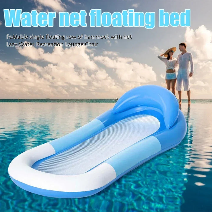Lyxig uppblåsbar vattenhammock – Bekväm flytande säng för pool och strand