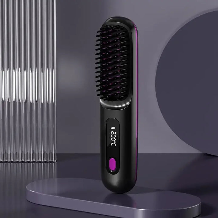 Glissara | Sladdlös Plattång för Hår | USB-laddning och LCD-display | Keramik- och Jonteknik