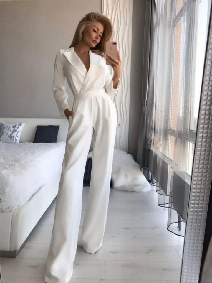 Elegant långärmad jumpsuit för en sofistikerad look