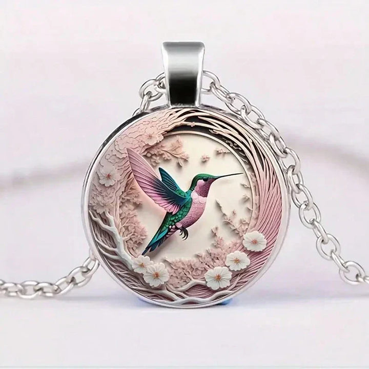 Kolibri Glaskupol Hänge Halsband