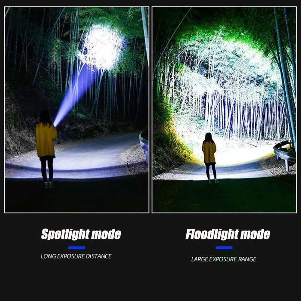 Uppladdningsbar LED-ficklampa på 10000 lumen – Striker