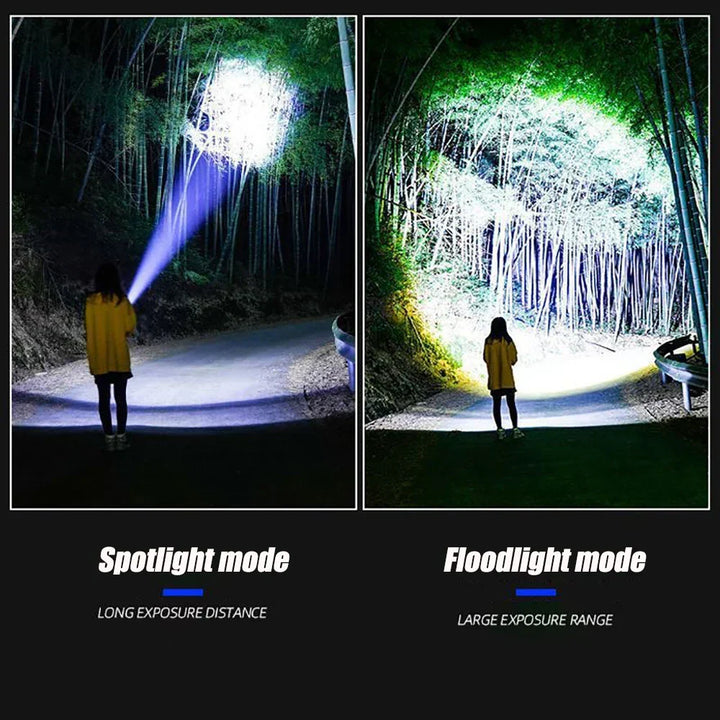 Uppladdningsbar LED-ficklampa på 10000 lumen – Striker