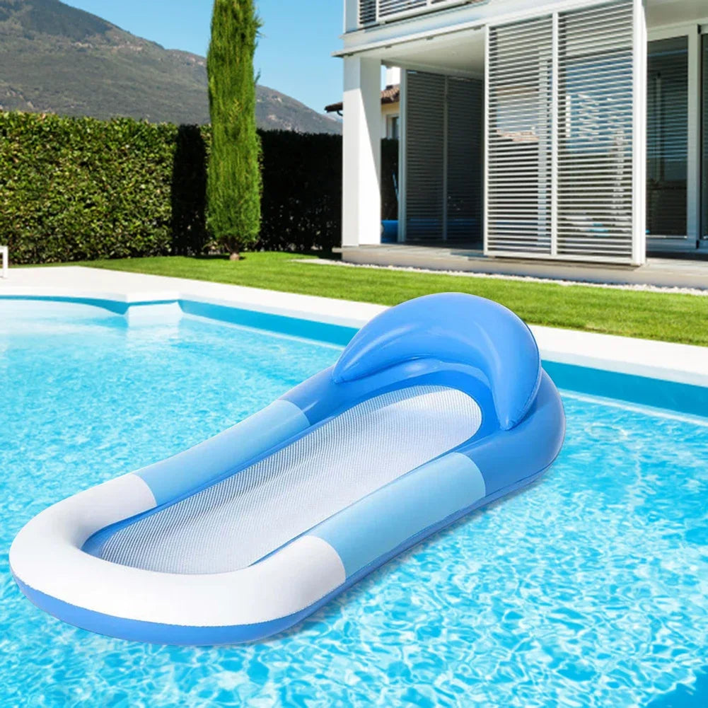 Lyxig uppblåsbar vattenhammock – Bekväm flytande säng för pool och strand