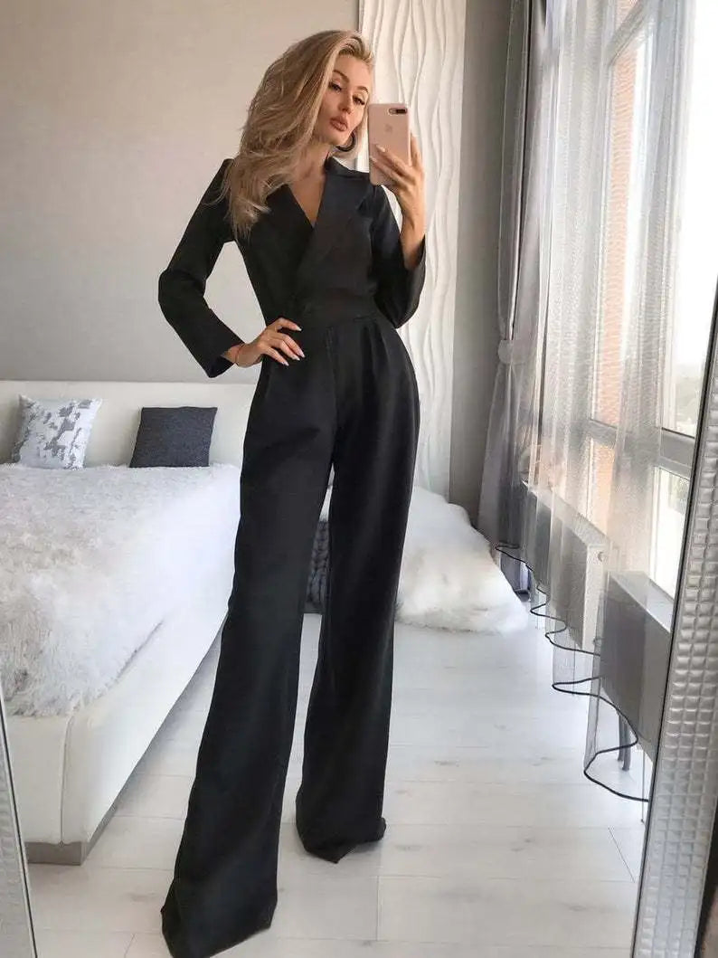 Elegant långärmad jumpsuit för en sofistikerad look