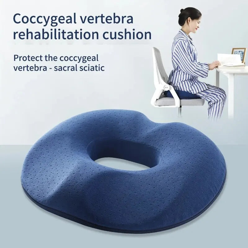 OrthoRelax | Sittdyna i minnesskum | Avlastning för svanskota och rygg | Ergonomisk och bekväm