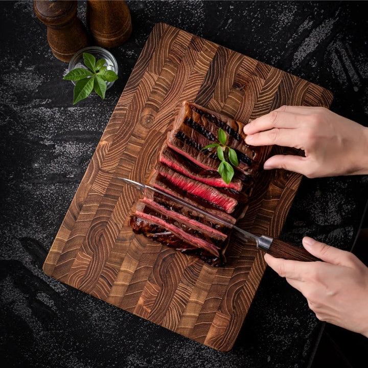 Skärbräda i massiv teak – lyxig – ChefTeak