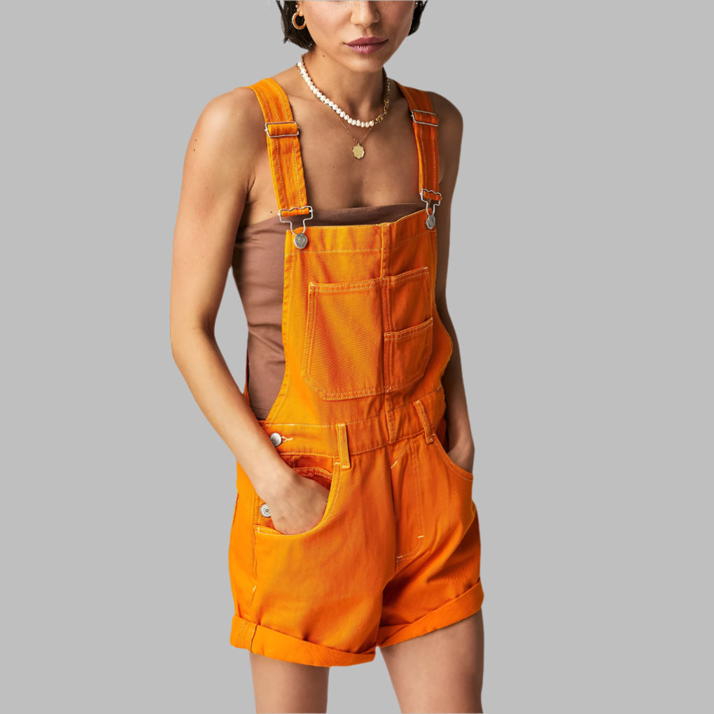 Ærmeløs denim jumpsuit casual chic