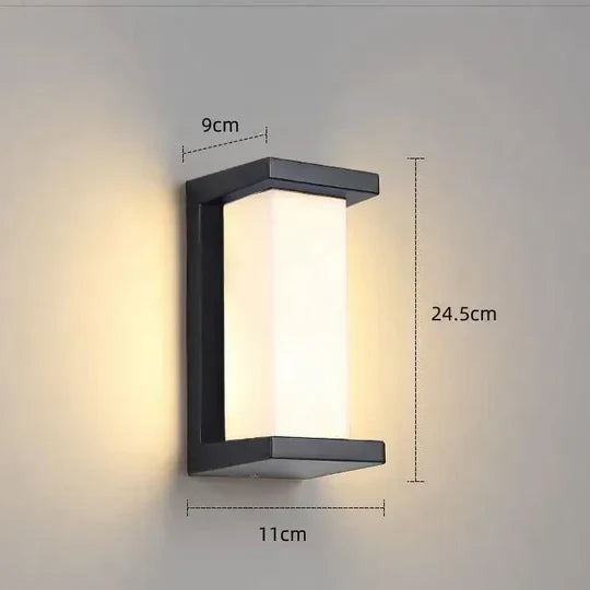 LED-væglampe til udendørs brug med smart belysning med bevægelsessensor