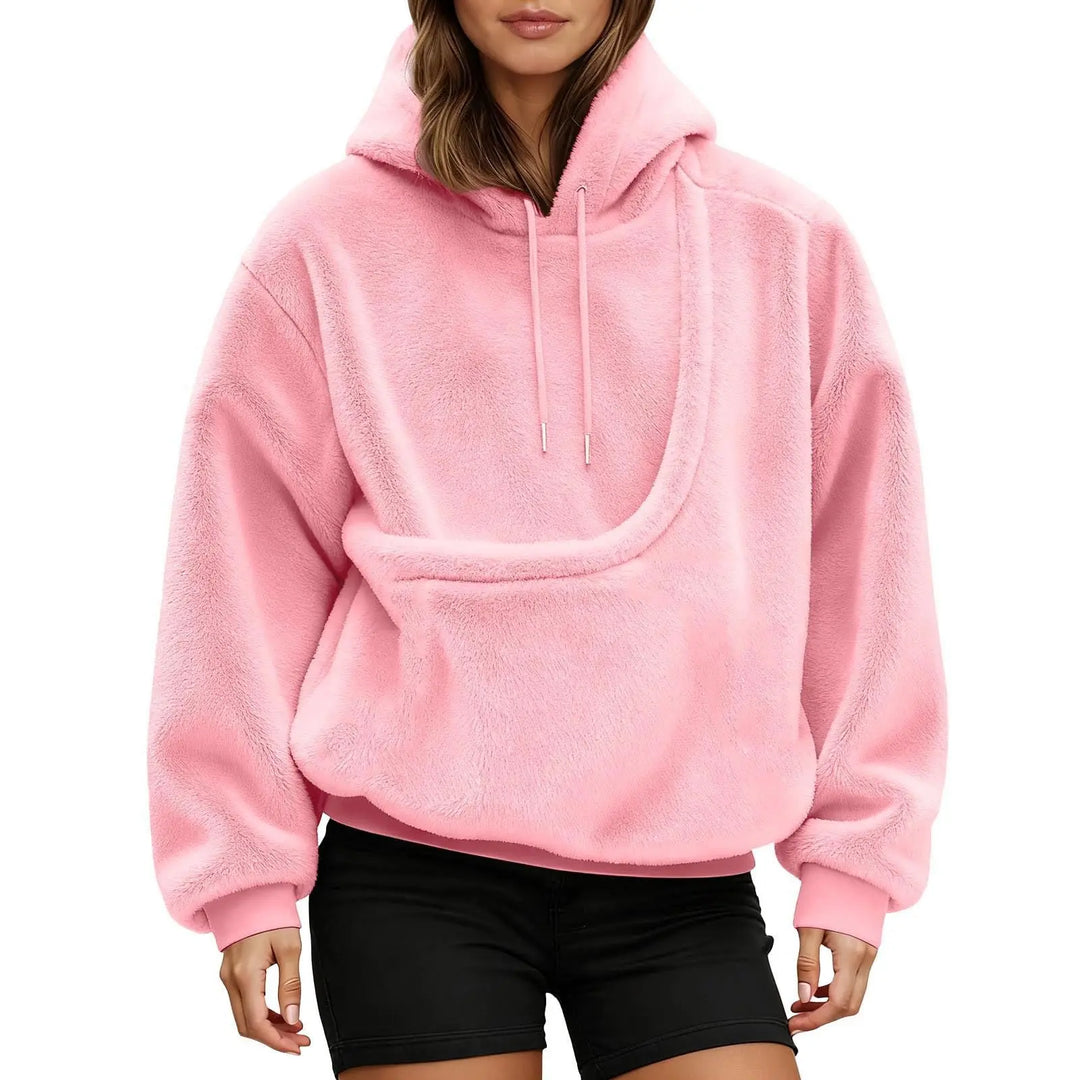 Känguruhoodie med inbyggd ficka för katter och hundar