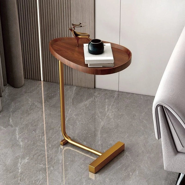 Nirethia – Flyttbart C-format bord, perfekt för soffa eller säng