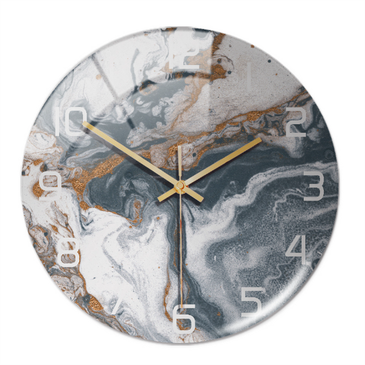 Elegant väggklocka med marmoreffekt – MarbleTime