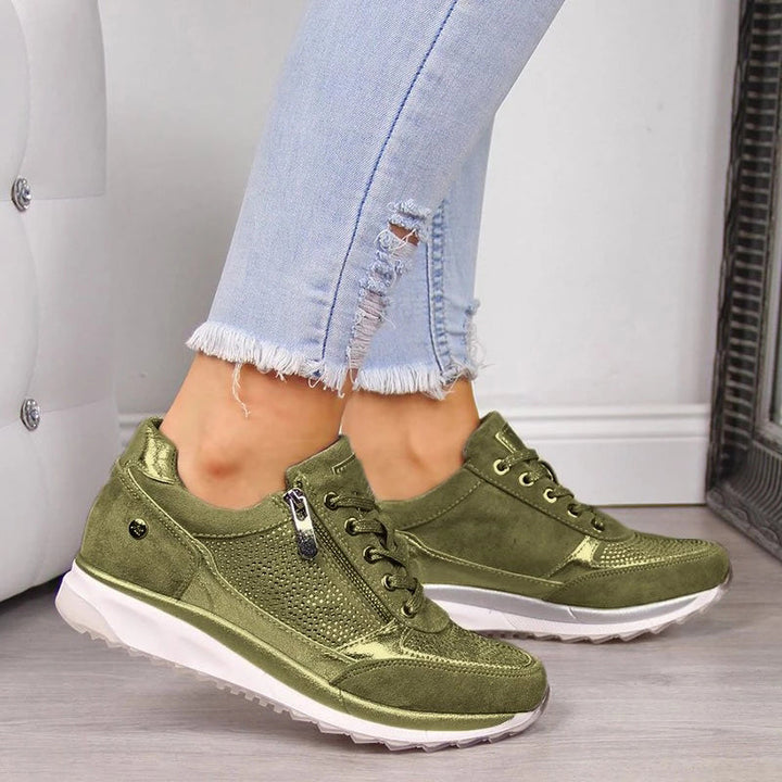 Ortopædiske Åndbare Sneakers med Lynlås