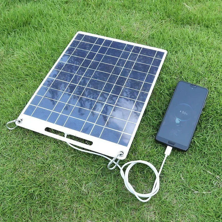 SOLVION Charge 100W Bärbar Solpanel | 5V | Dubbel USB | Vattentät | Utomhus & Camping
