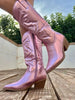 Eleganta cowboystövlar med metallicfinish