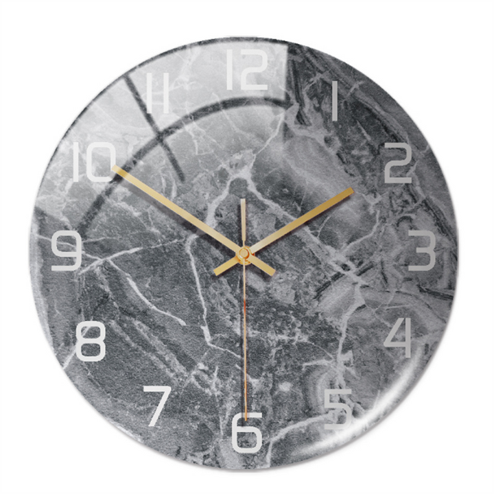 Elegant väggklocka med marmoreffekt – MarbleTime