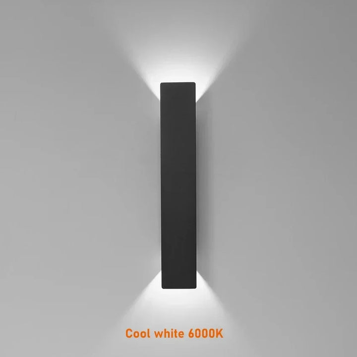 Modern utomhuslampa – LED-vägglampa upp/ner, vattentät, vertikal design