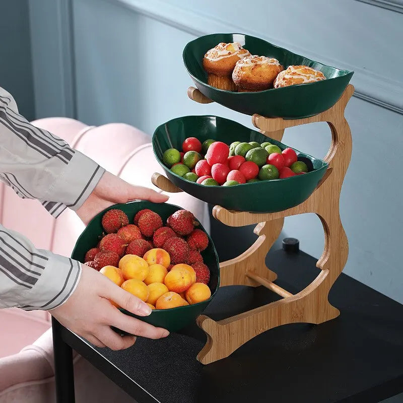 FruitTriad | Fruktskål i plast med tre nivåer