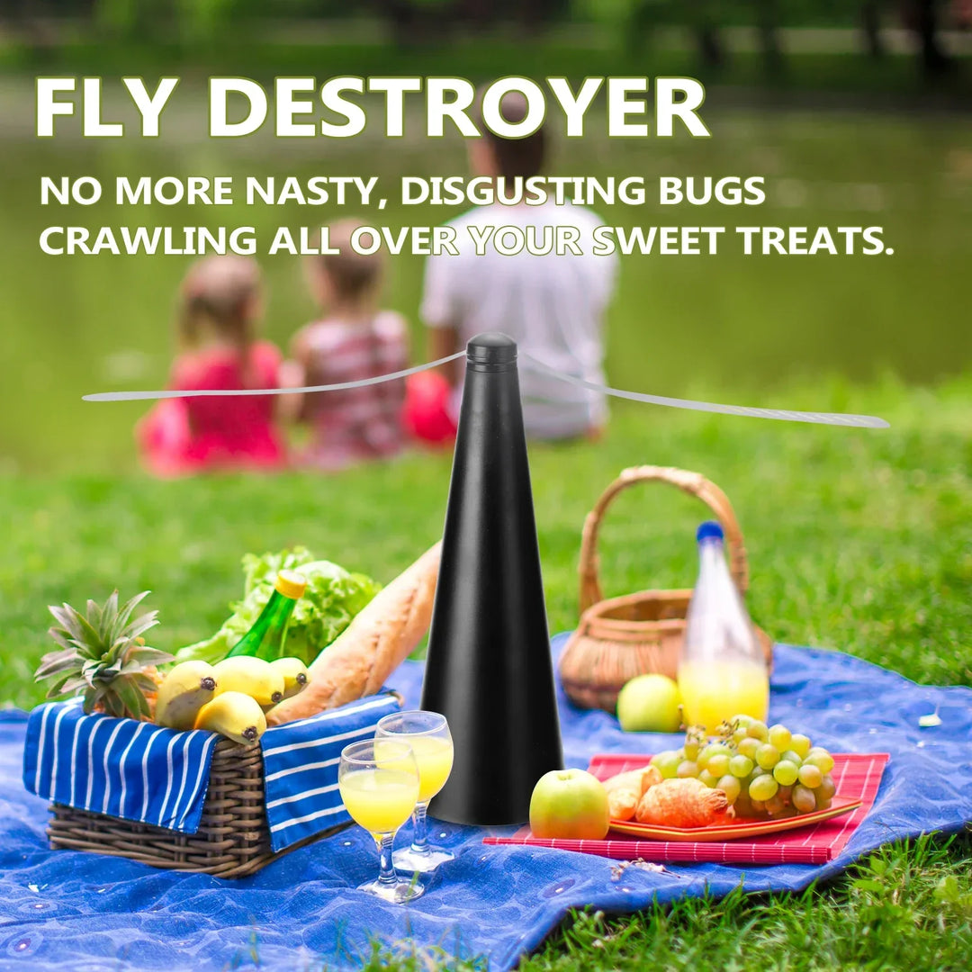 AeroLumen Naturguard flugavvisande bordsfläkt | Insektsskyddsfläkt som roterar 360° | Tyst & säker | För utomhusbruk, camping, picknick