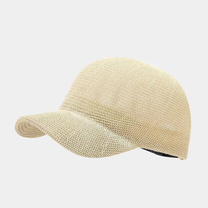 Trendig flätad solhatt med bred brätte - SunWeave-stil