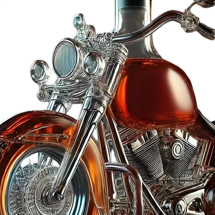Whiskeykaraff i form av en Harley-motorcykel för hembaren