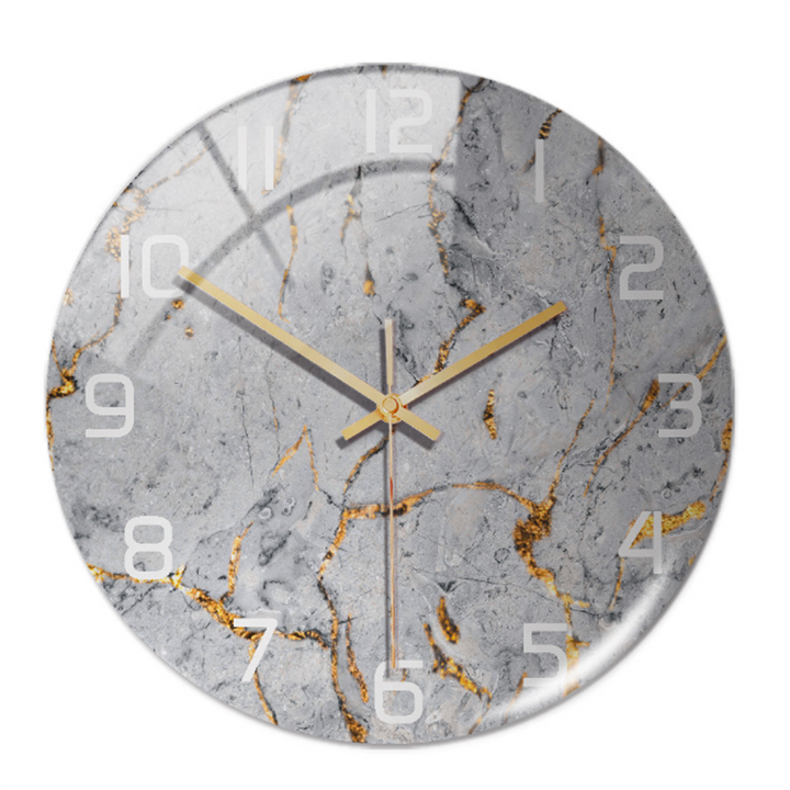 Elegant väggklocka med marmoreffekt – MarbleTime