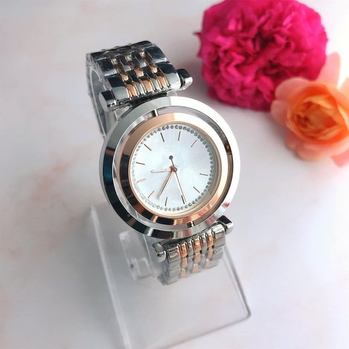Elegant silverklocka