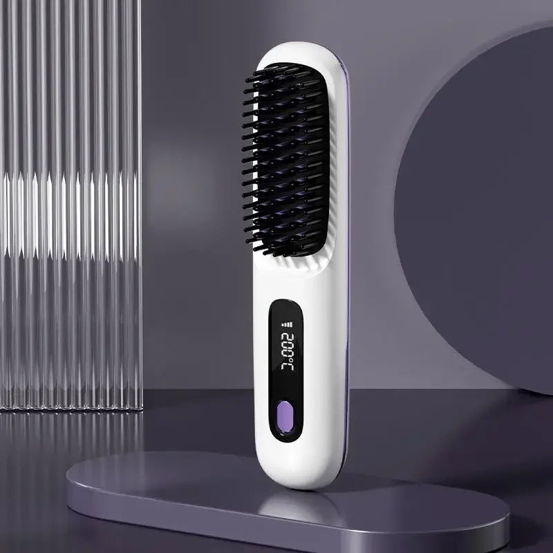 Glissara | Sladdlös Plattång för Hår | USB-laddning och LCD-display | Keramik- och Jonteknik