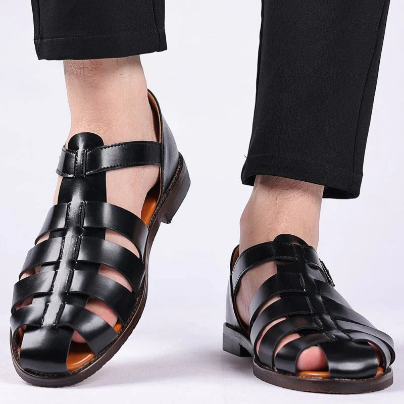 Elegante herresandaler i syntetisk stof for komfort og stil